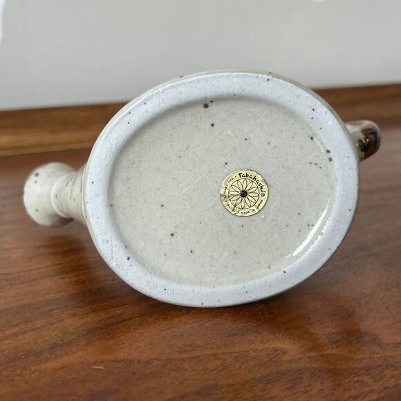 Vintage Takahashi 3.5" Stoneware Watering Can Japan Mini Speckled Floral Flowers - Picture 8 of 9
